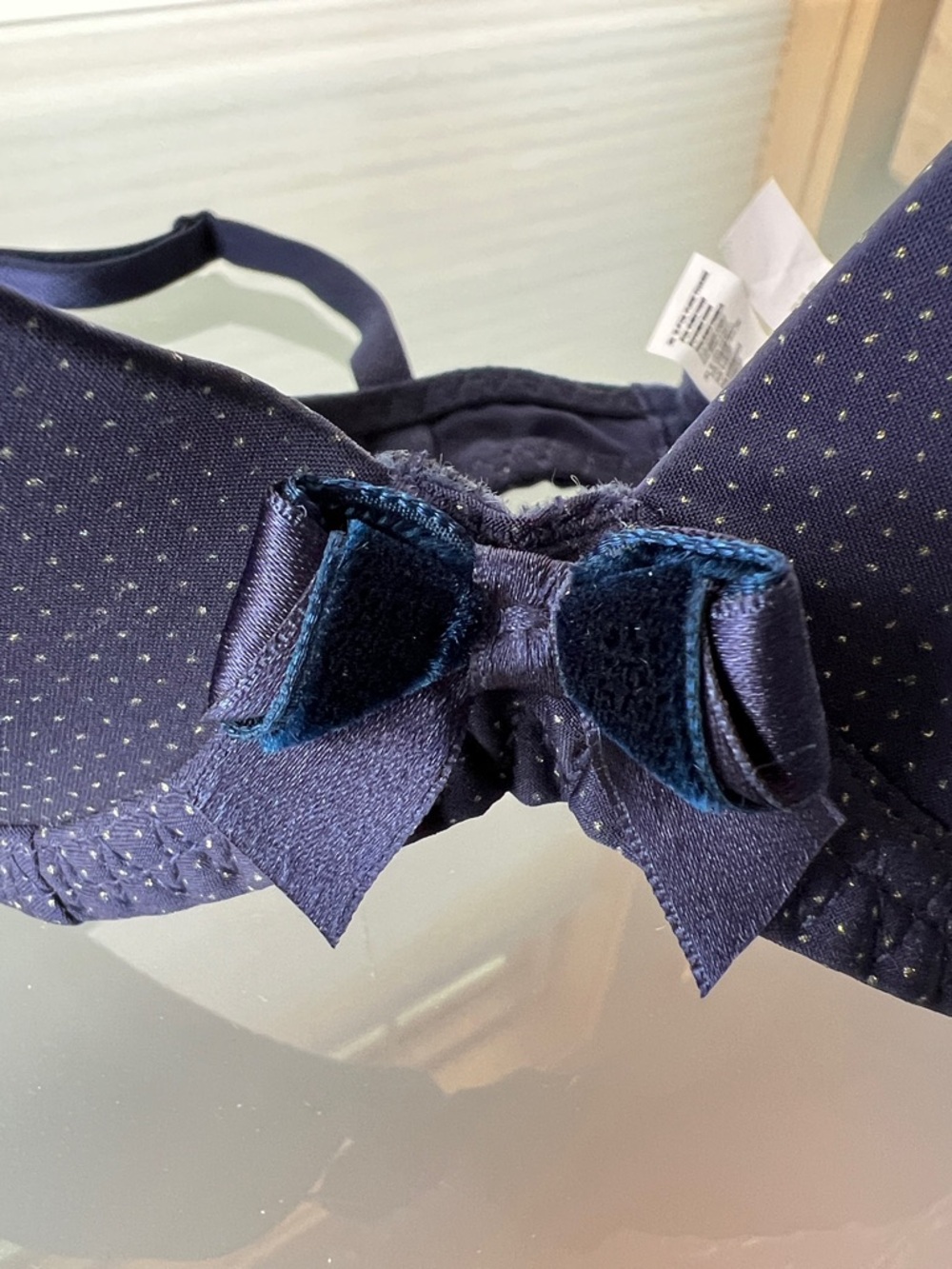 🪐Antigel by Lise Charmel Galaxie Nuit Strassée Contour Bra 32A Navy Blue - Picture 5 of 17